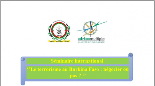 Séminaire international sur le terrorisme au Burkina Faso: Appel à communication